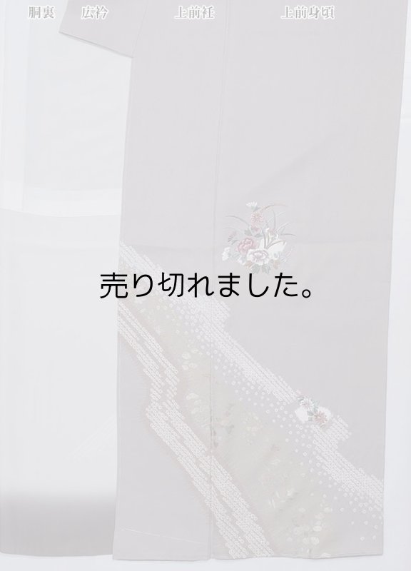 未使用品 訪問着 長襦袢セット 紫 身丈166cm 裄68cm L LL