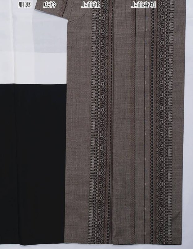 リサイクル大島紬 本場大島 泥染め 黒茶 9マルキ 身丈147cm 裄62cm Mサイズ a1m2m6y3 パーティー 舞台 稽古 着物 「中古」美品 絹 訳あり 繰越大きい