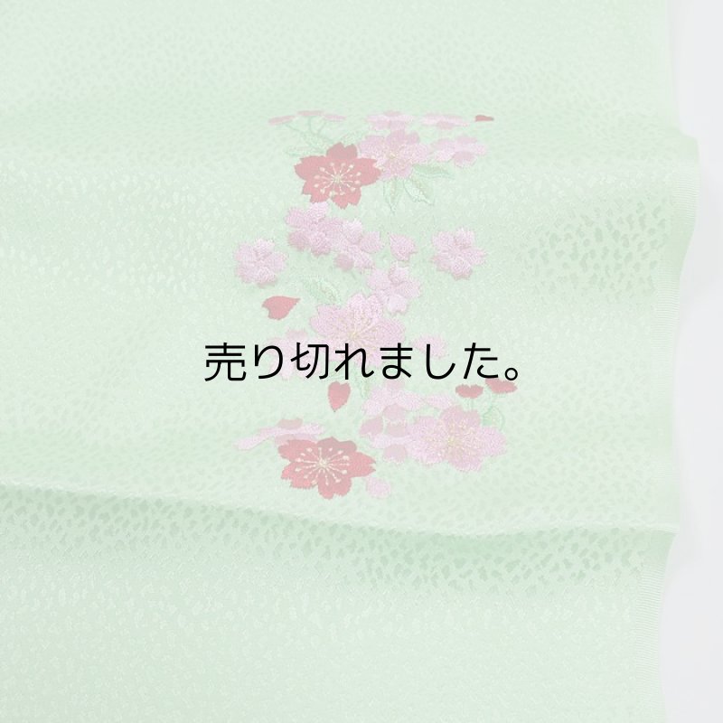 画像3: 正絹 志古貴(しごき) 刺繍 七五三 お宮参り 祝着 女子 七歳 祝着 a4a5m5 女児 子供 キッズ 在庫処分品 緑 (3)