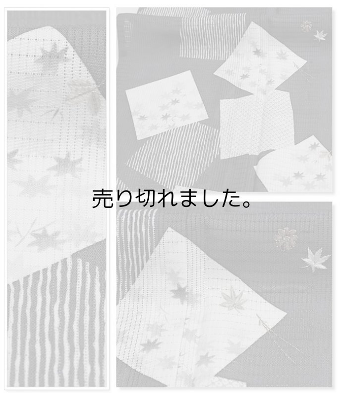 リサイクル 訪問着 絽生地 夏物 刺繍 グレー 身丈155cm 裄67cm Mサイズ a1m5m1y5 着物 洒落着「中古」絹 訳あり 平絽 繰越大きい