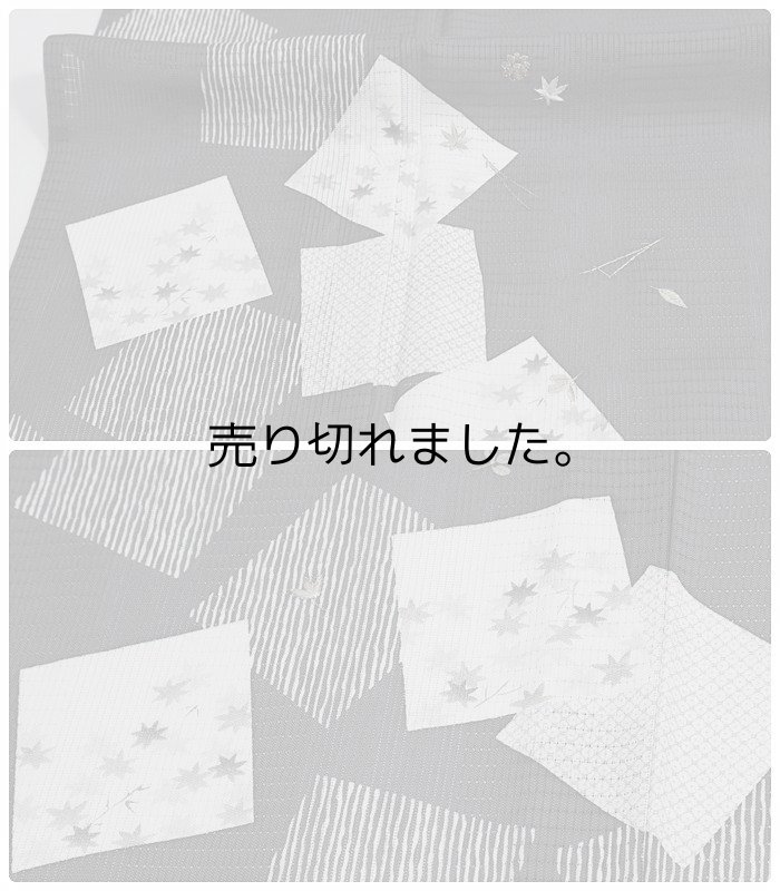 リサイクル 訪問着 絽生地 夏物 刺繍 グレー 身丈155cm 裄67cm Mサイズ a1m5m1y5 着物 洒落着「中古」絹 訳あり 平絽 繰越大きい