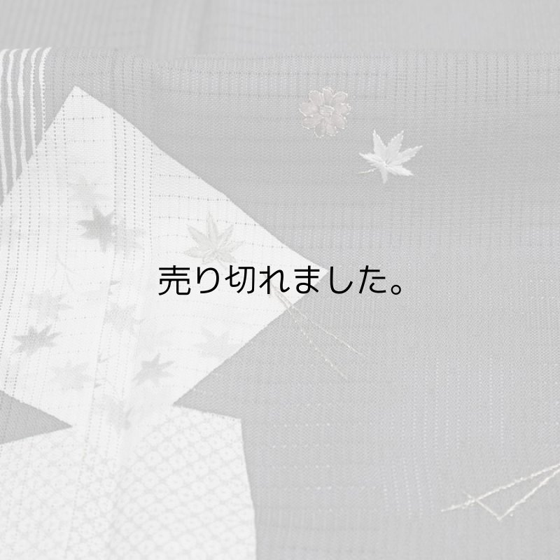 リサイクル 訪問着 絽生地 夏物 刺繍 グレー 身丈155cm 裄67cm Mサイズ a1m5m1y5 着物 洒落着「中古」絹 訳あり 平絽 繰越大きい