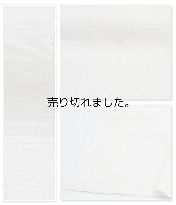 長襦袢 リサイクル 襦袢 丈125cm Mサイズ 裄61cm ／ 中古着物 下着 絽生地 夏物 a4m0m5y4 ／ 関西衿 仕立て上がり「中古」白 正絹