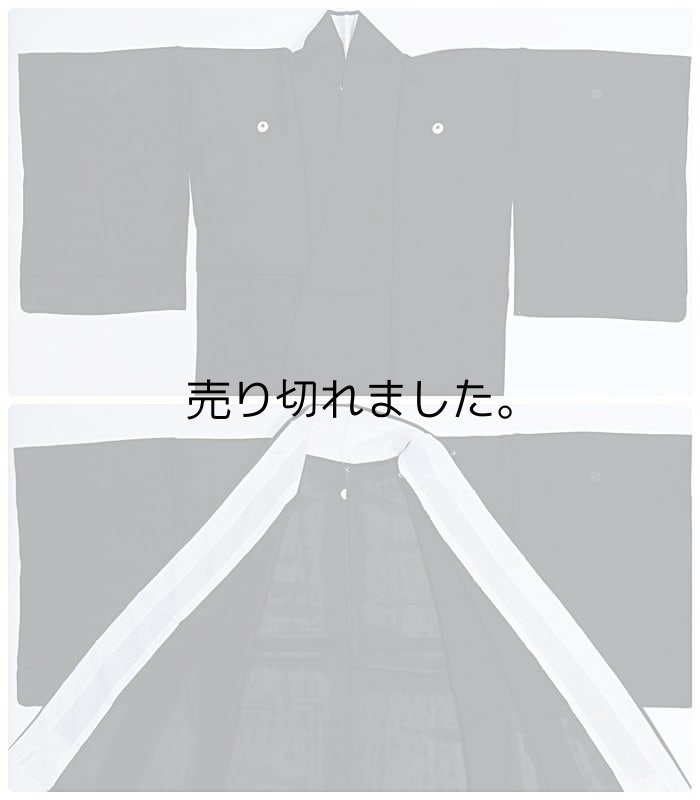 リサイクル 喪服 黒 夏物 仏事 法事法要 身丈163cm 裄66cm Lサイズ a1m0y5 上り藤 無地 絽生地 夏葬儀「中古」絹 訳あり