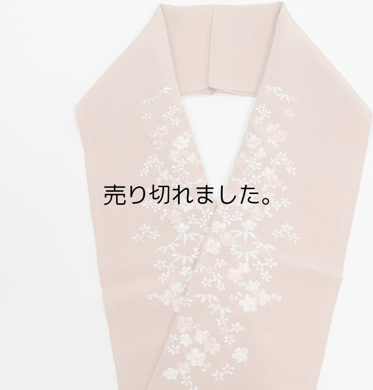 半衿 刺繍衿 刺? 絹 豪華 茶 a4a5m5m1/ 長襦袢の衿 卒入園 「中古」送料無料 刺繍半衿 off アンティーク