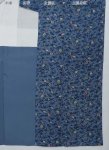 未着品 リサイクル小紋袷 紅型染め 逸品 藍 身丈157cm 裄62cm S