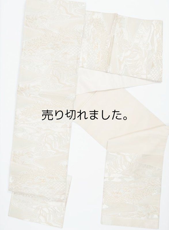 リサイクル袋帯 OFF 袋帯六通帯 正絹 金銀 御所解柄 中古着物 結婚式 留袖用 舞台 リサイクル袋帯 a2m4m5 二重太鼓 フォーマル  Mサイズ 訳あり 激安 昭和アンティーク帯