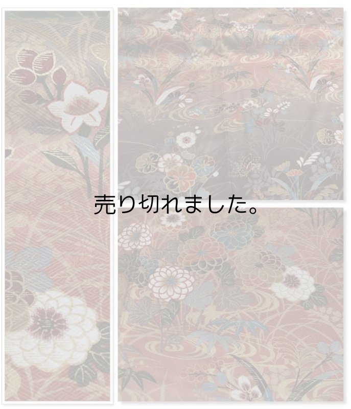 未使用品 訪問着 糸目友禅 付下 リサイクル訪問着袷 緑 身丈62cm