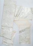 リサイクル袋帯  六通柄袋帯 正絹 銀糸 鳳凰 扇面 中古 成人式