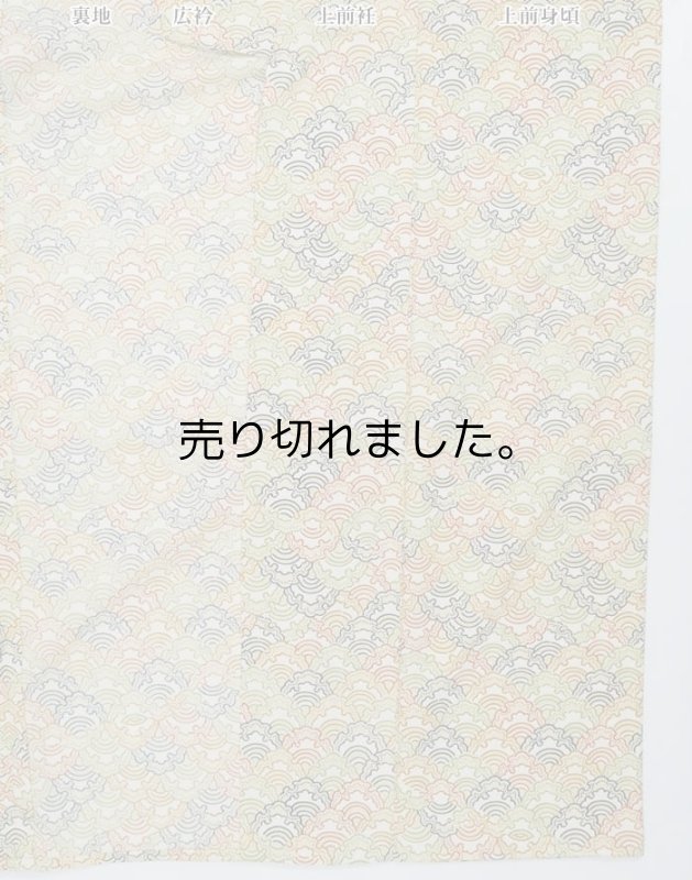 浴衣 綿 夏着物 リサイクル着物 中古着物 単衣着物 丈155cm ML
