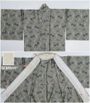 夏物 リサイクル紬 つむぎ着物 単衣 琉球絣 絹 丈155cm 裄68cm M