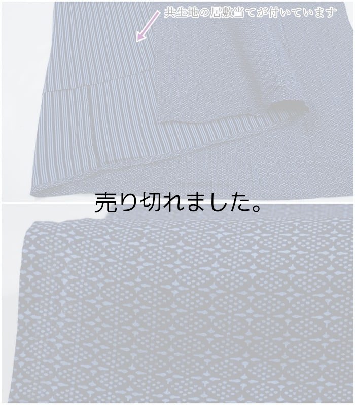 男物 ゆかた 男性着物 夏物 リサイクル男着物 藍 綿 高級浴衣