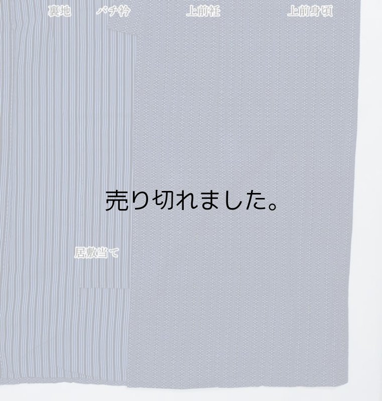 男物 ゆかた 男性着物 夏物 リサイクル男着物 藍 綿 高級浴衣