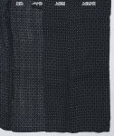 上布きもの 麻生地 夏物 夏着物 絣織り 黒 藍 身丈142cm 麻布