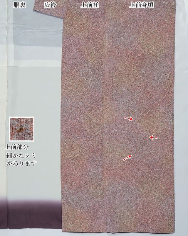 色無地セット 中古着物 無地着物 長襦袢セット 絹