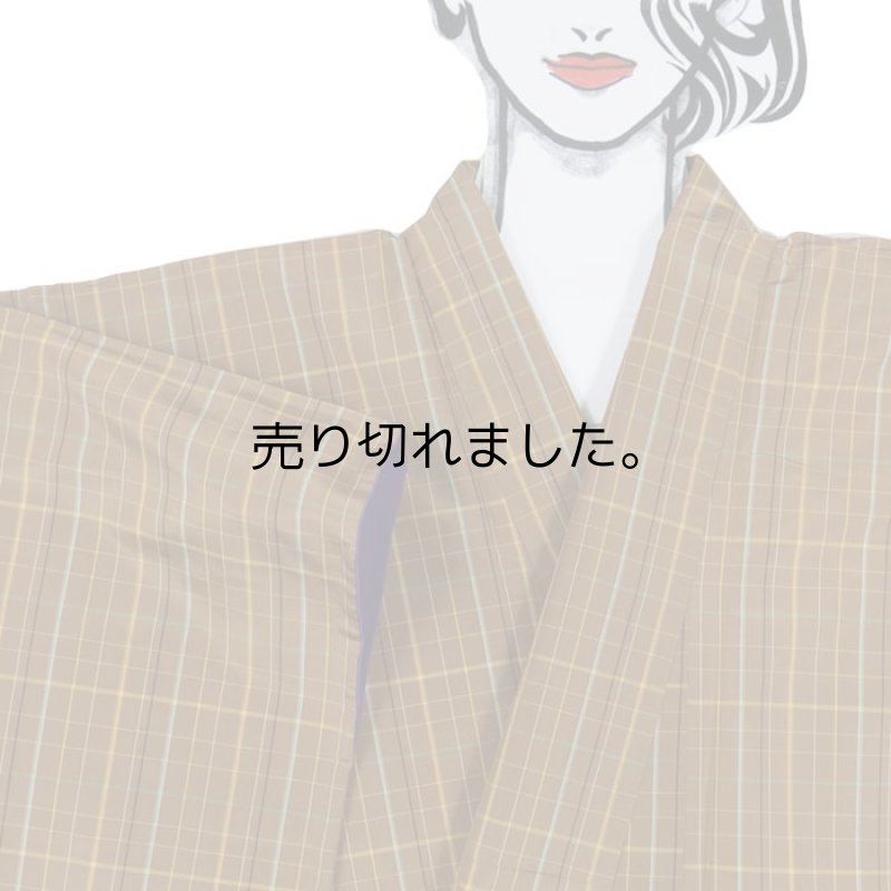 黄八丈 紬袷  正絹 カジュアル レディース着物 美品です