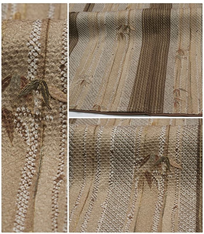 長襦袢セット 訪問着袷 友禅訪問着 中古着物 総絞り 刺繍 逸品