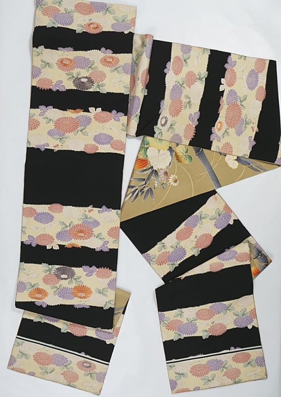 アンティーク リバーシブル 袋帯 染め袋帯 全通柄の逸品 ビンテージ