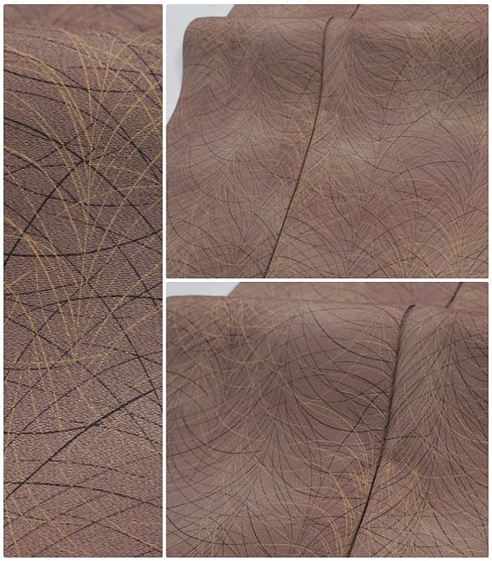 着物 小紋袷 洒落着物 染小紋袷 美品 縮緬