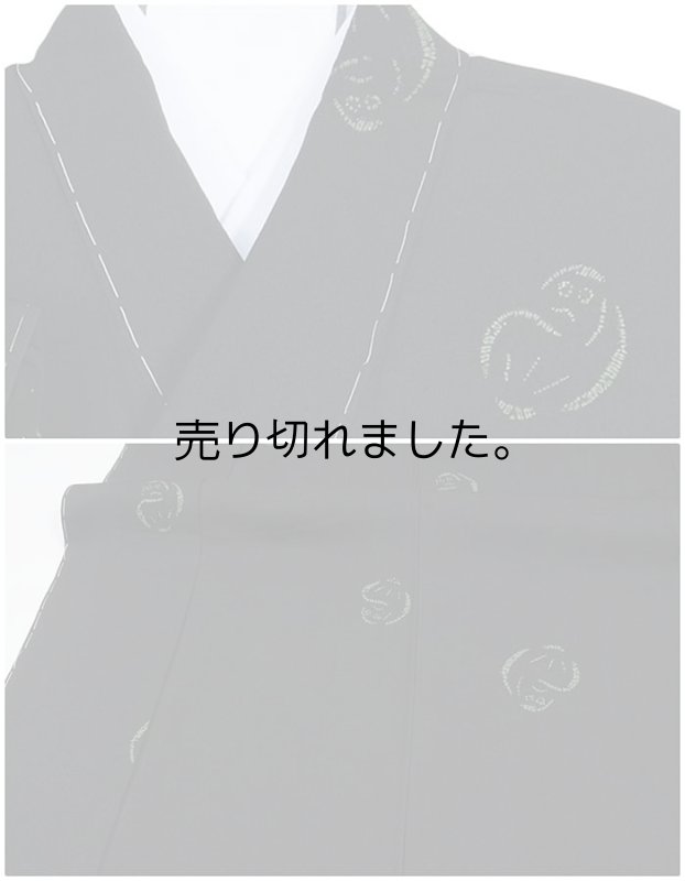 未着品 小紋 着物 絞り染め 洒落着物 染小紋袷 縮緬生地 美品