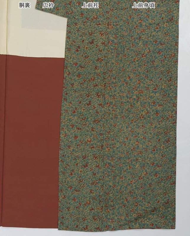 リサイクル着物 小紋袷 洒落着物 染小紋袷 更紗小紋