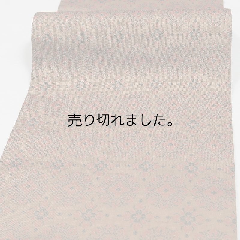 未着品 リサイクル 半幅帯  有職文様 全通柄 両面仕様 正絹