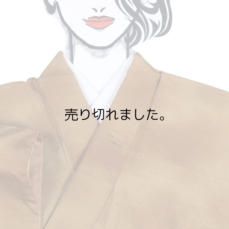 胴抜き 紬のお稽古練習着 紬袷着物 訳あり品