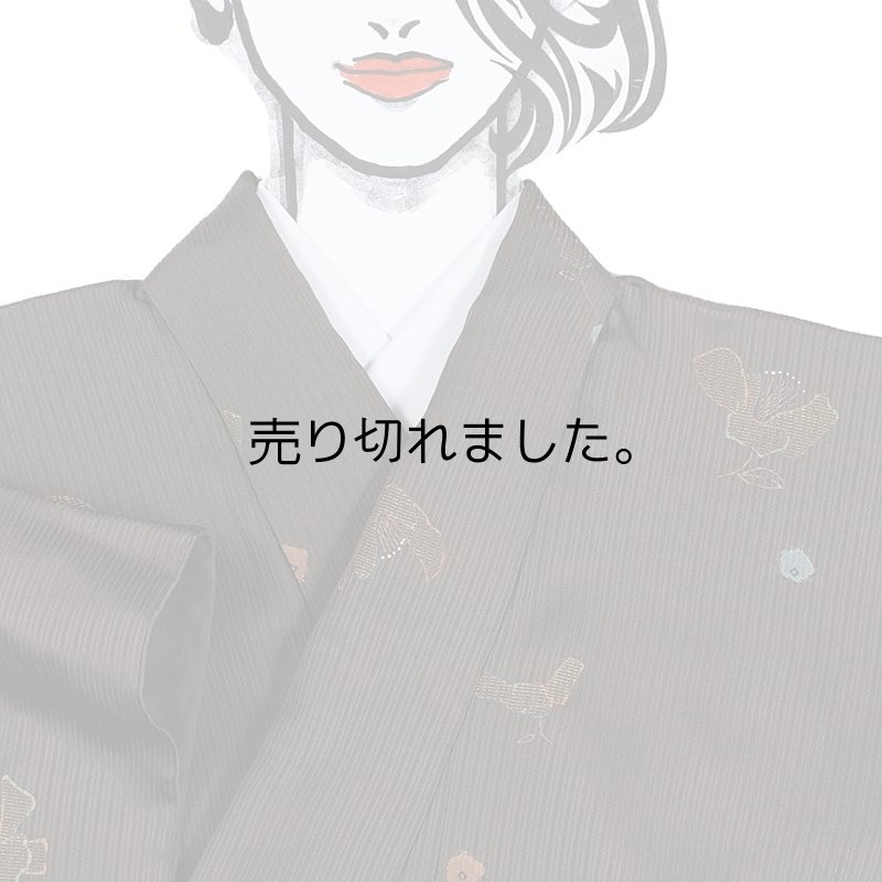 染小紋袷 絞り柄 友禅染め小紋 防止加工済み
