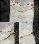 画像2: 羽織紐 マグネット式 パール 天然石 白 金 着物 簡単着装 新品 処分価格  a5m0 (2)