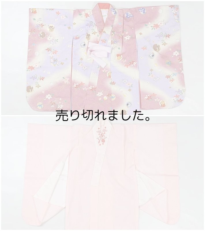 ディズニーお祝着 三歳 お祝着 お子様着物 七五三祝着 3歳 着物 セット