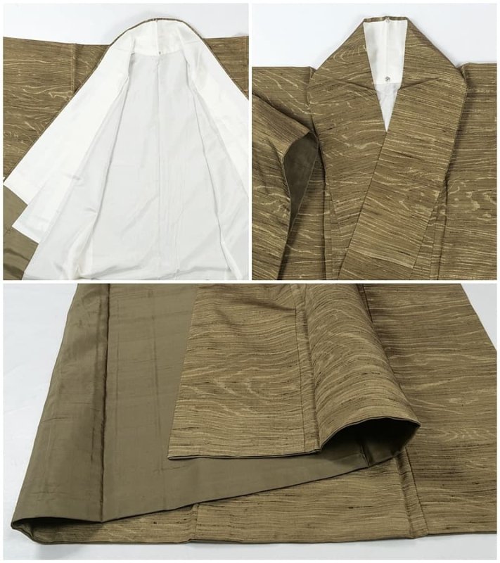 お召し着物 つむぎ袷 洒落小紋 リサイクル 着物 ビンテージ着物