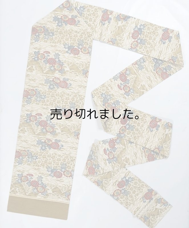 紅型染めの名古屋帯  リサイクル名古屋帯 訳あり 洒落名古屋帯