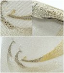 リサイクル バック 刺繍柄のフォーマルバック 汕頭 絹 白 金銀