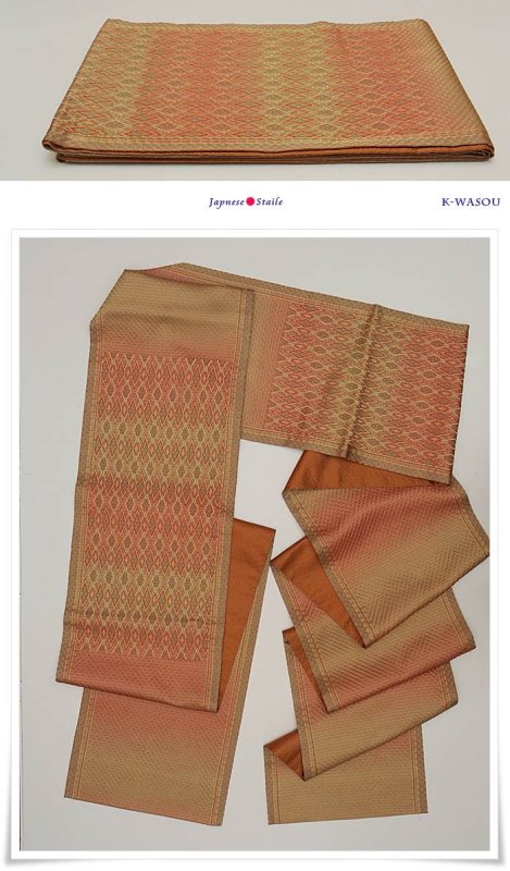 リサイクル袋帯 六通柄 洒落帯 ほぼ新品同等品 /高級袋帯 カジュアル着物 a2m1m6【中古】美品 送料無料