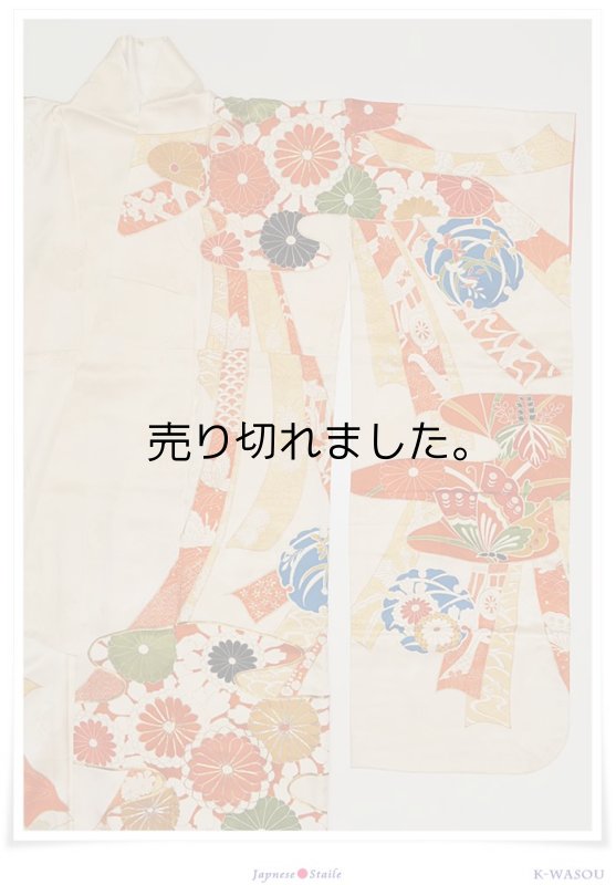 「リサイクル 振袖」本振袖 正絹 成人式着物 束ノ締め 身丈154cm Ｍサイズのリサイクル振袖 卒入園着物 a1m1m5m8y4「中古」身長154cm 中振袖着物
