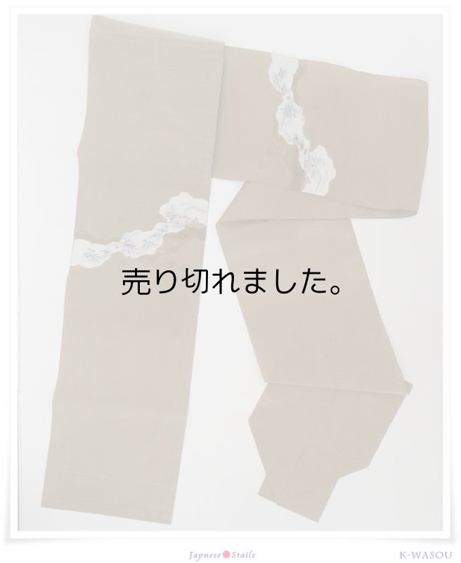 正絹 夏八寸名古屋帯 昭和アンティーク品 絽綴れ 仕立て上り