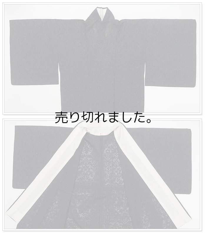 正絹 夏物きもの 紋紗 着物無地きものセミフォーマル 細目