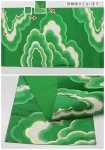 「袋帯 絹」リサイクル袋帯 雲取り六通柄 緑 リサイクル フォーマル袋帯 仕立て上がり中古袋帯 a2m5「中古」訳あり
