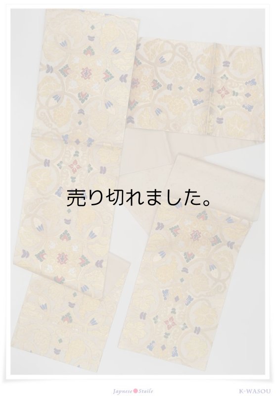 未着品 袋帯 美品 西陣老舗 逸品袋帯 未使用品 帯屋捨松 袋帯