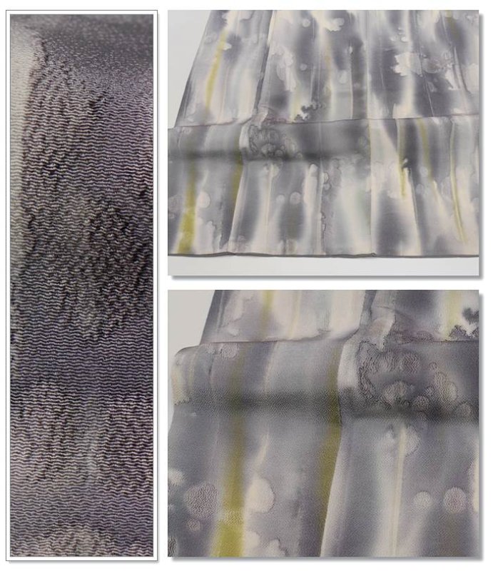 「小紋 着物」リサイクル 染め小紋袷 絹 身丈155cm Mサイズ 裄63m リサイクル着物 京友禅小紋 a1m0y3「中古」染め小紋袷きもの お稽古練習着 訳あり