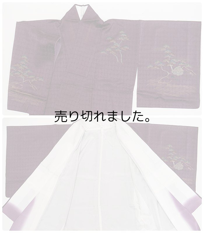 「付下袷 中古」リサイクル 訪問着 絹 袷仕立て 身丈144cm Sサイズのリサイクル着物 仕立て上がり 山水 a1m5y3「中古」身長144cm 小さいサイズ