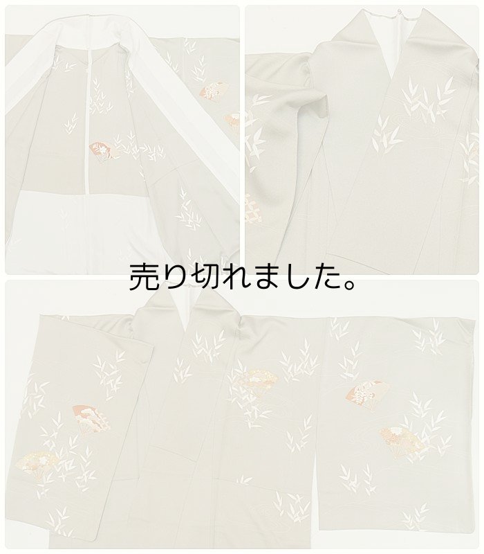 リサイクル訪問着 単衣 夏物着物フォーマル着物 Lサイズ