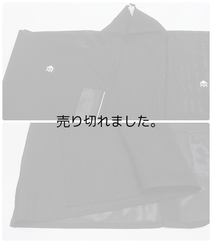 夏きもの 絽 盛夏 喪服リサイクルきもの 身丈162cm MLサイズ