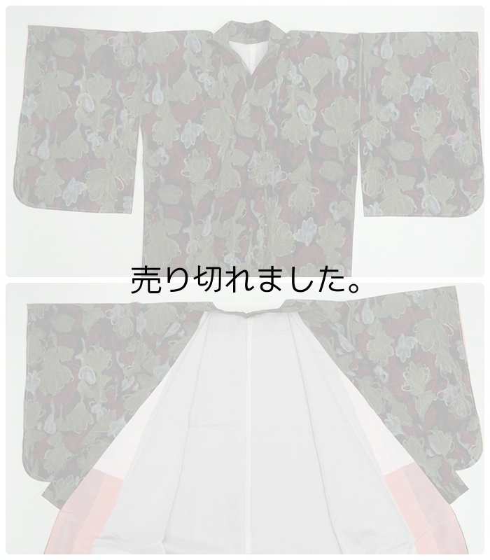 未使用品の小紋袷 中古着物 身丈143cm Mサイズ レディース着物