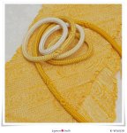高級帯締め 帯揚げ セット 縮緬 正絹 絞り 黄色「帯締め帯揚げセット」a5m1m0振袖用 成人式 和装小物「中古」