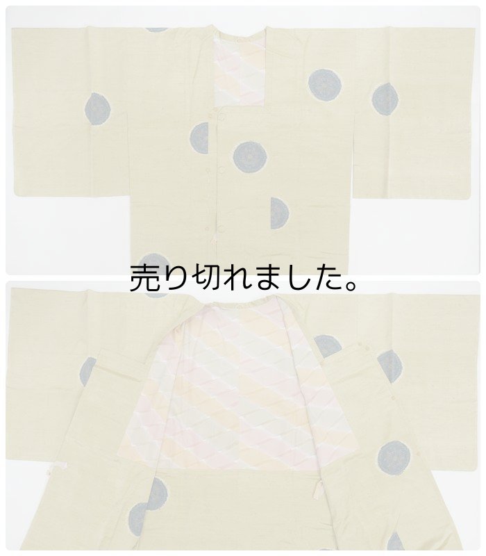 リサイクル道行コート 丈102cm 防寒コート紬地 Lサイズの道行衿