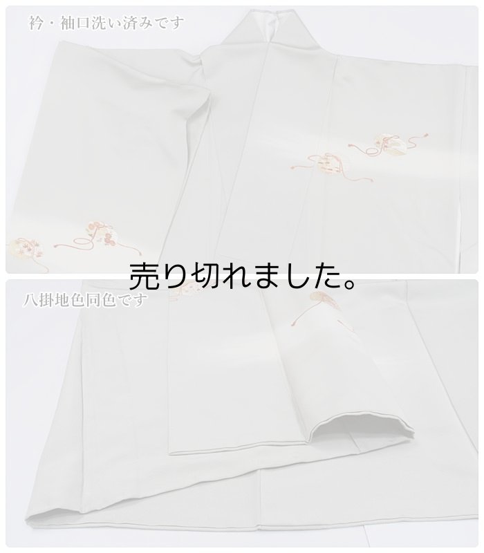 付下袷 リサイクル友禅訪問着 正絹 糸目友禅 身丈168cm Lサイズ 裄66cmの中古着物 硯箱 刺繍柄 a1m8m5m1y5「中古」激安 卒業式 卒入園 利休鼠色