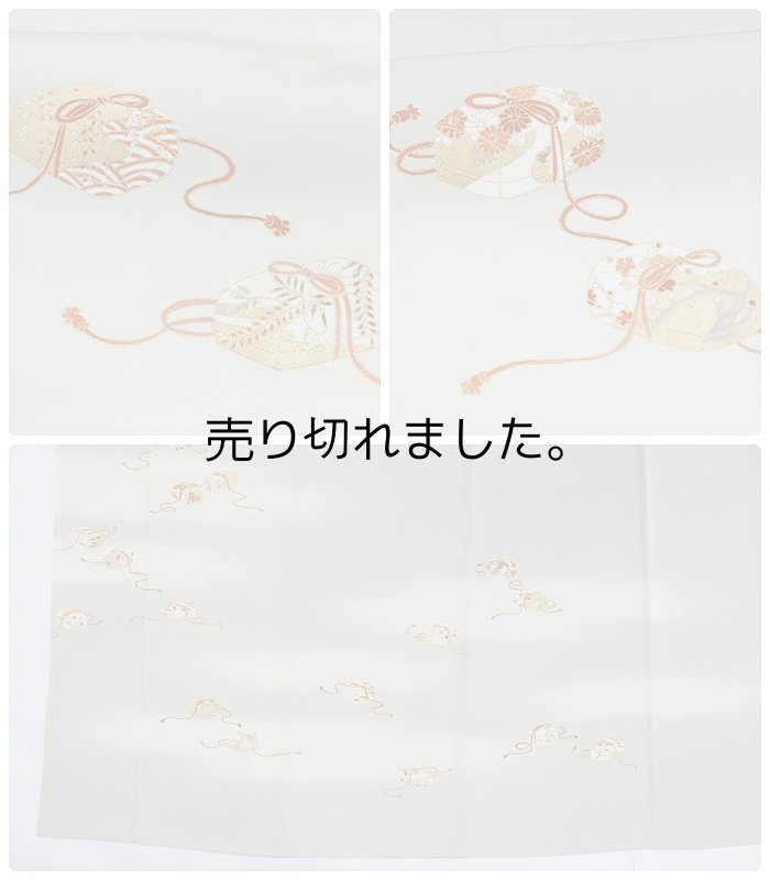 付下袷 リサイクル友禅訪問着 正絹 糸目友禅 身丈168cm Lサイズ 裄66cmの中古着物 硯箱 刺繍柄 a1m8m5m1y5「中古」激安 卒業式 卒入園 利休鼠色