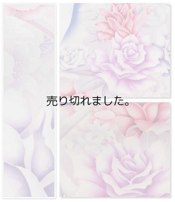 「振袖 中古着物」襦袢セット リサイクル 振袖と襦袢  Mサイズ 身長159cm裄64.3cm 昭和レトロ着物/染め/着物/アンティーク着物/逸品/絹 a1y4m5m8「中古」送料無料 Mサイズ 身長159cm裄64.3cm◆