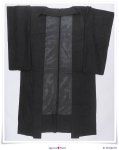 男物 夏物 絽生地 羽織 夏羽織 黒系 夏羽織 丈106cm Mサイズ